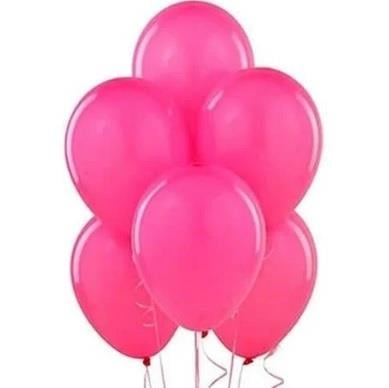 Metalik Balon Fuşya 10 Adet