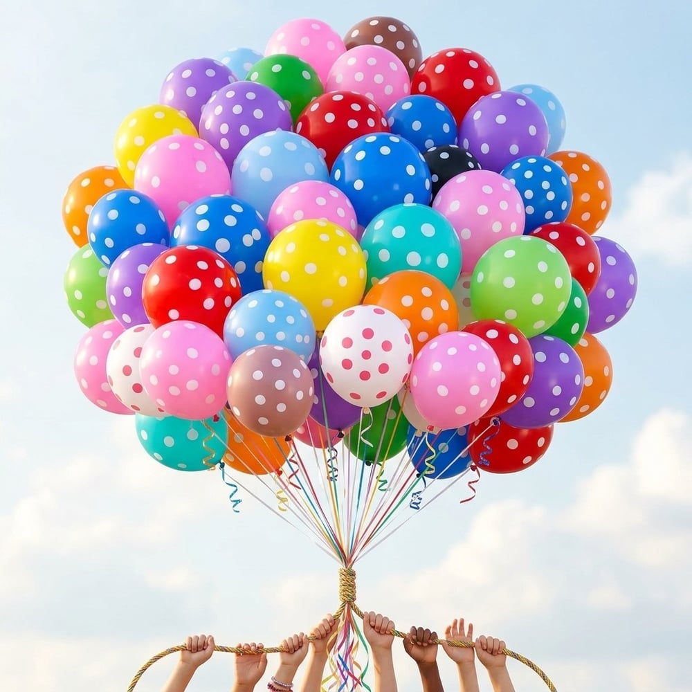 Puantiyeli Uçan Balon