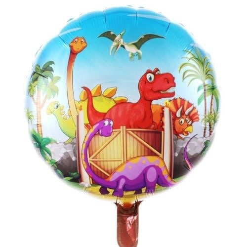 Sevimli Dinozor Yuvarlak Folyo Balon