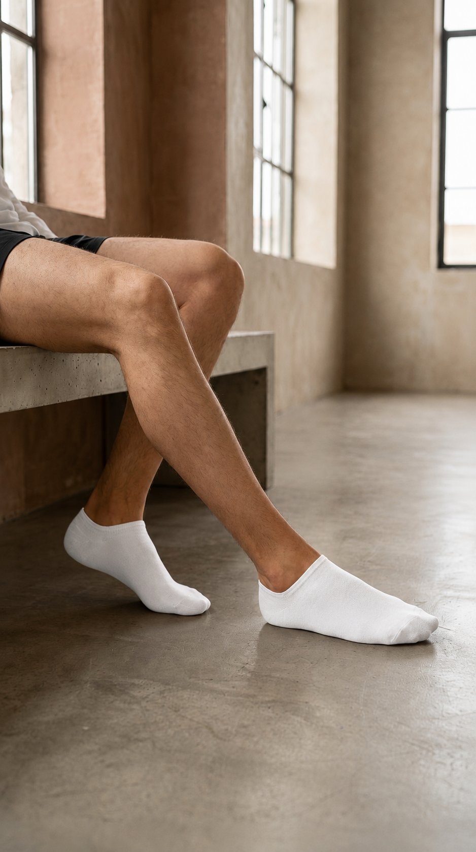 Vizyon Beyaz Erkek Sneakers 3'lü Çorap