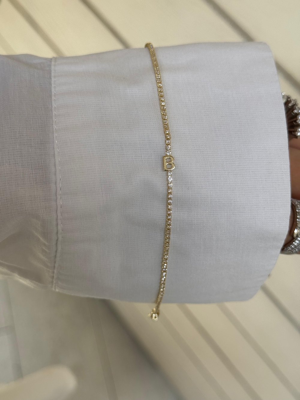 Gold Harf Bileklik - B Harfi
