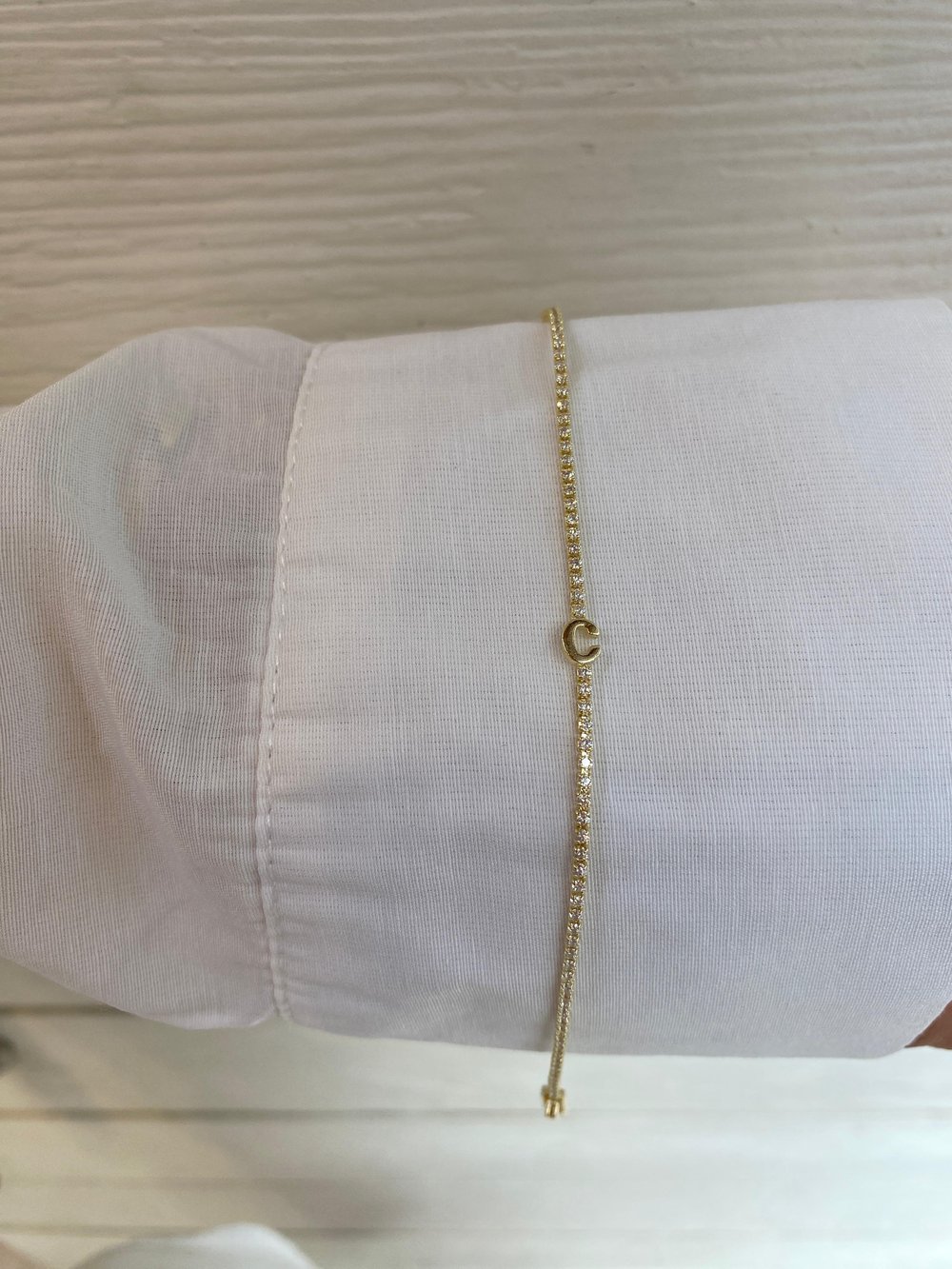 Gold Harf Bileklik - C Harfi