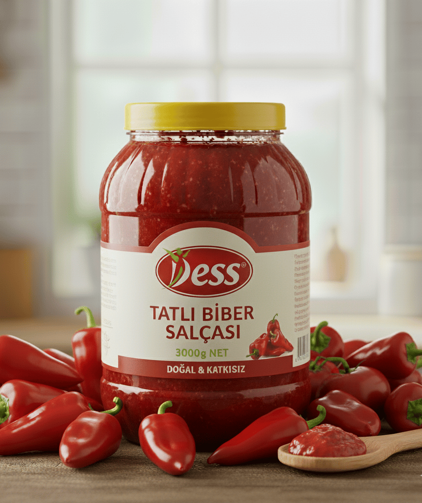 Tatlı Biber Salçası 3000 gr Pet Kavanoz 