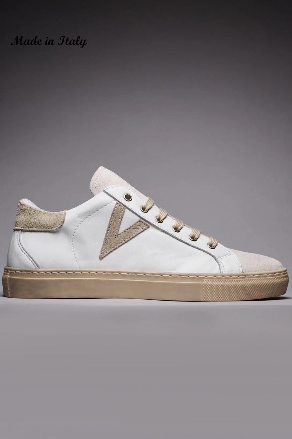 Beyaz V2 Brand Made in Italy Erkek Deri Sneaker SUBIV U007951