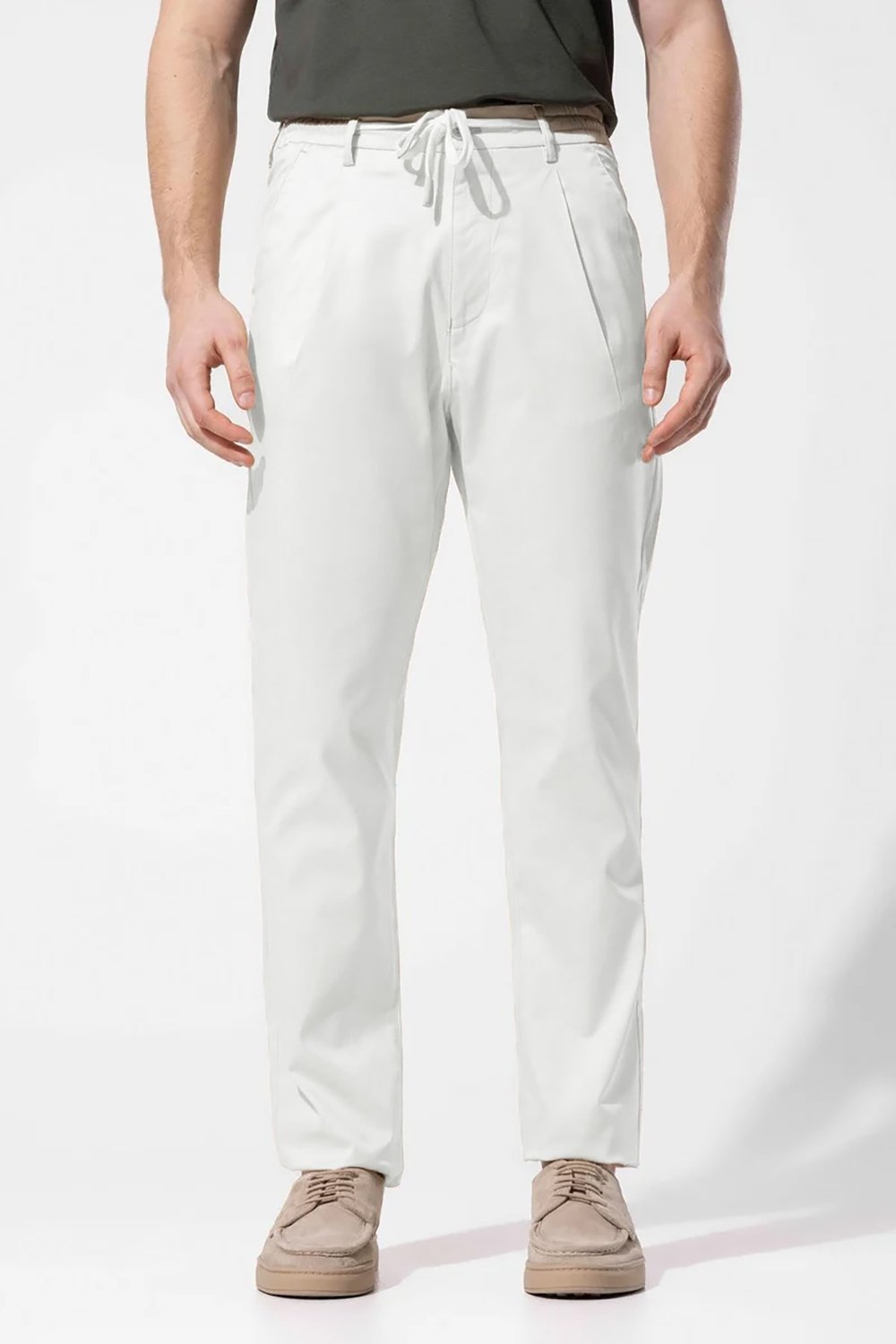 Beyaz Vaganza Erkek İpli Jogger Pantolon U06061