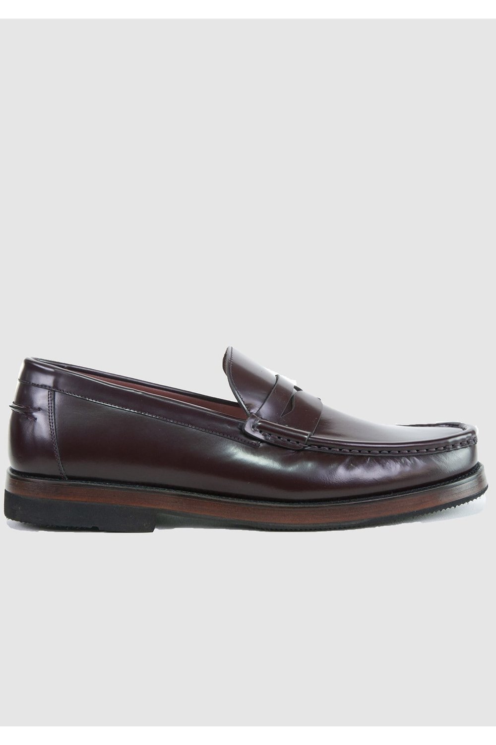 Bordo Dimattia Erkek Penny Loafer Deri Ayakkabı U008238