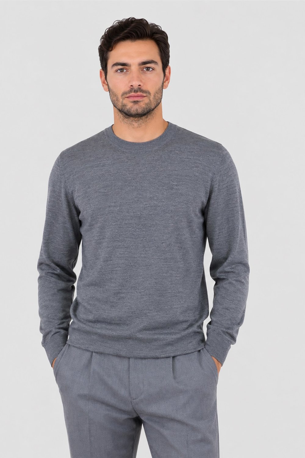 Füme Gabbiacci Milano Erkek Bisiklet Yaka Yün Triko U008191