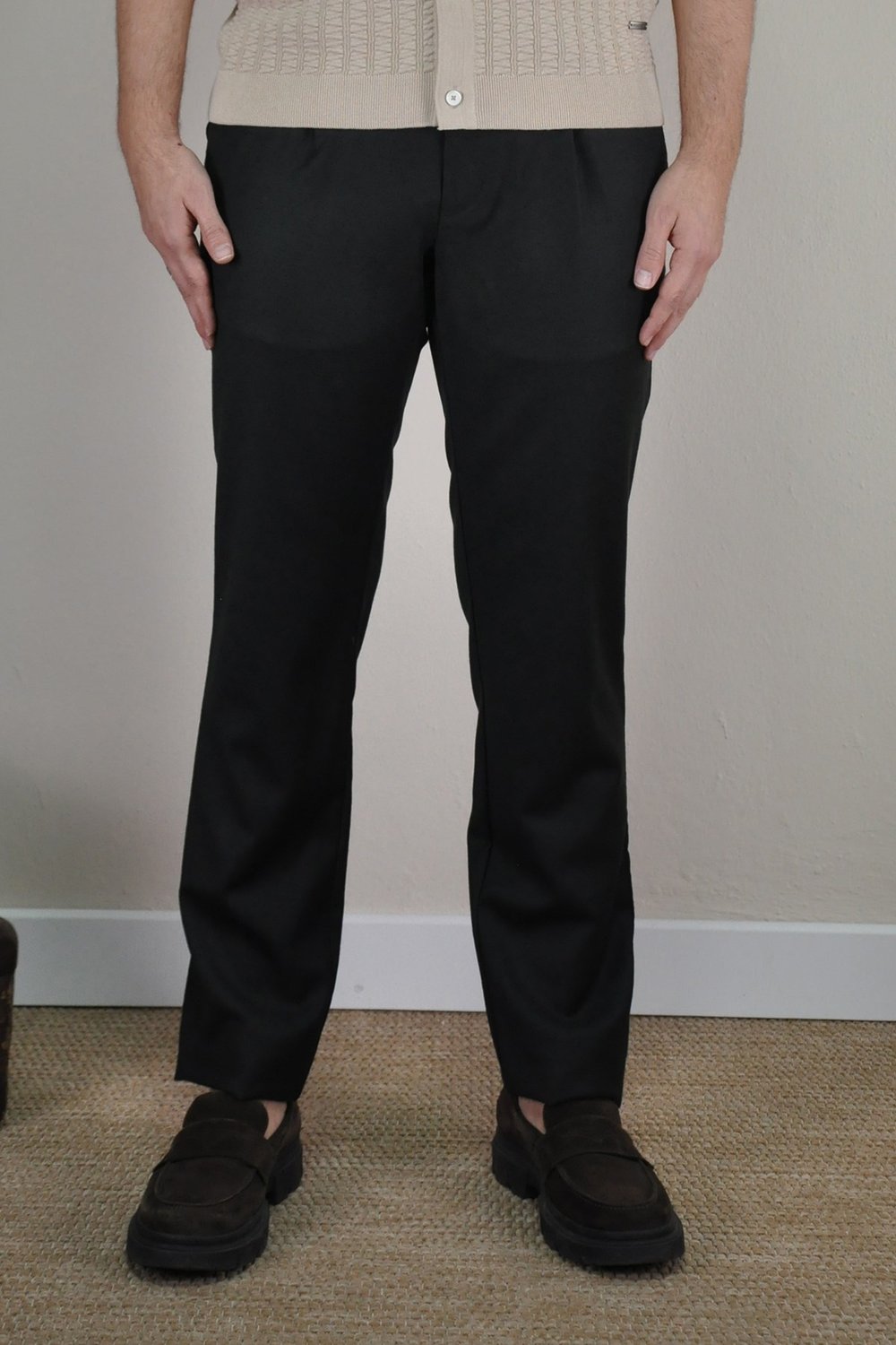 Haki Gabbiacci Erkek İpli %100 Yün Jogger Pantolon U008220