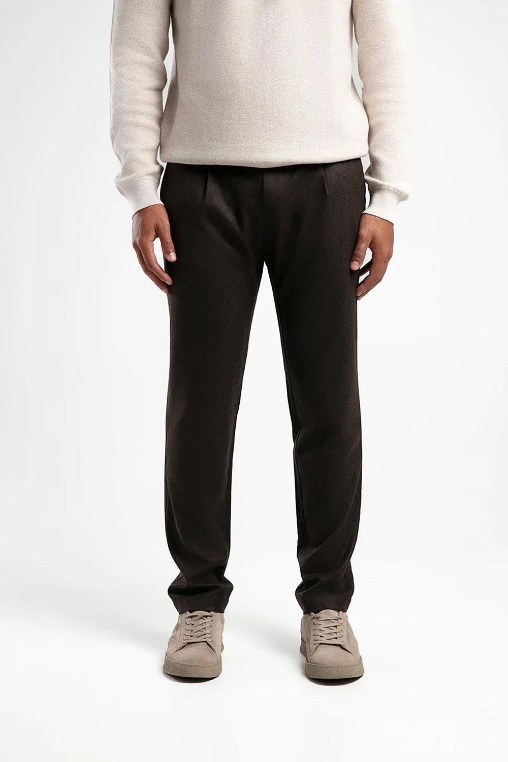 Kahve Vaganza Erkek Vitale Barberis Canonico Yün Jogger Pantolon U008148