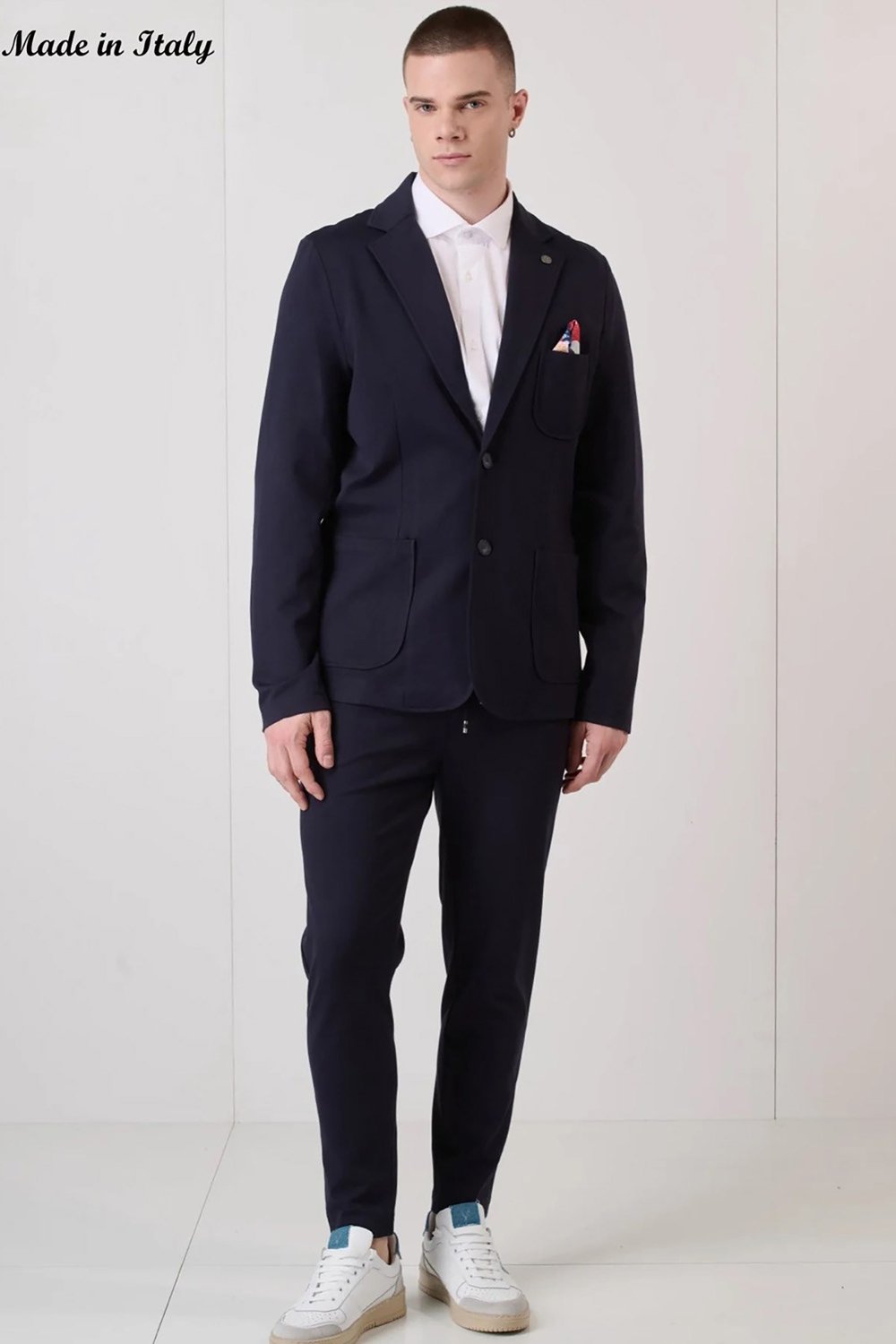 Lacivert V2 Brand Made in Italy Erkek Jogger Takım Elbise KBL U007927