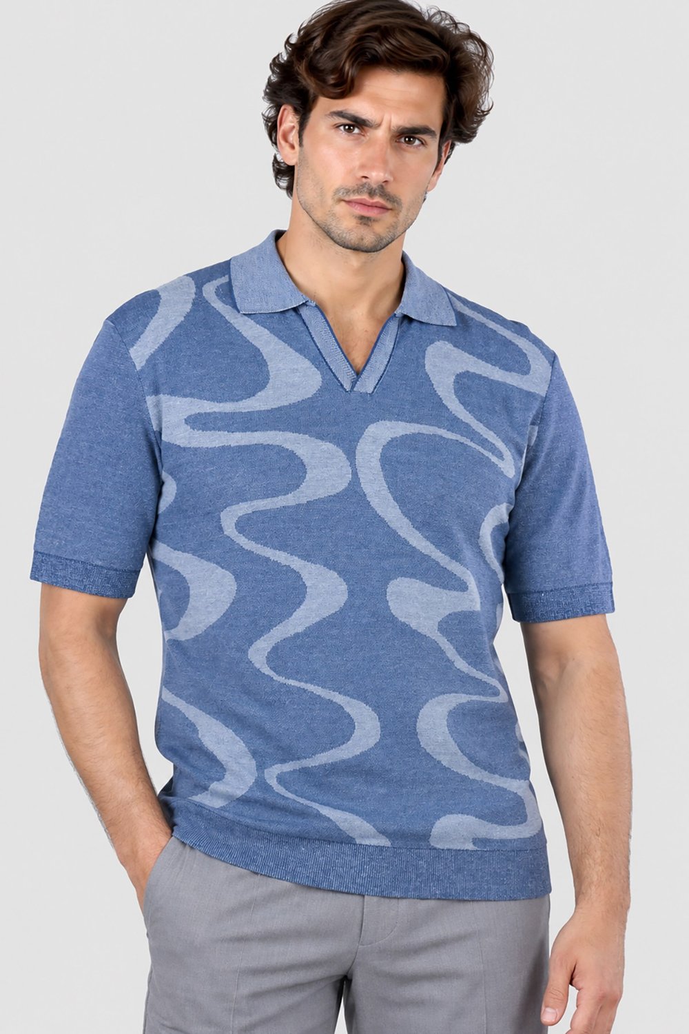 Mavi Bugatchi Erkek Polo Yaka Triko İpek Pamuk T-Shirt U008136