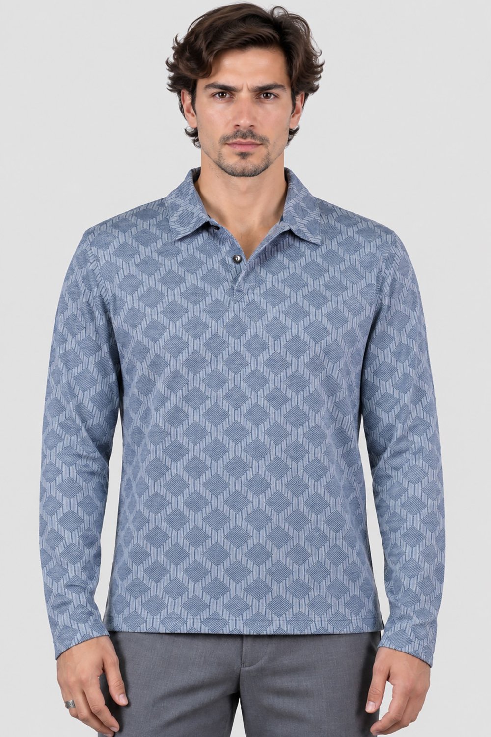Mavi Td Bkr Erkek Uzun Kollu Düğmeli Polo Yaka T-Shirt U008139