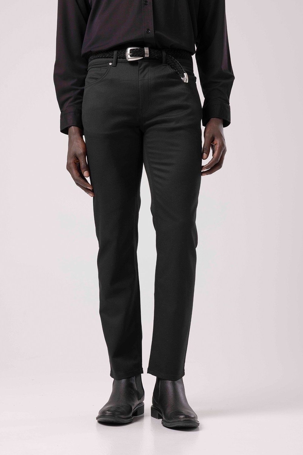 Siyah Erkek 5Pocket Tapered Fit Pantolon U06098