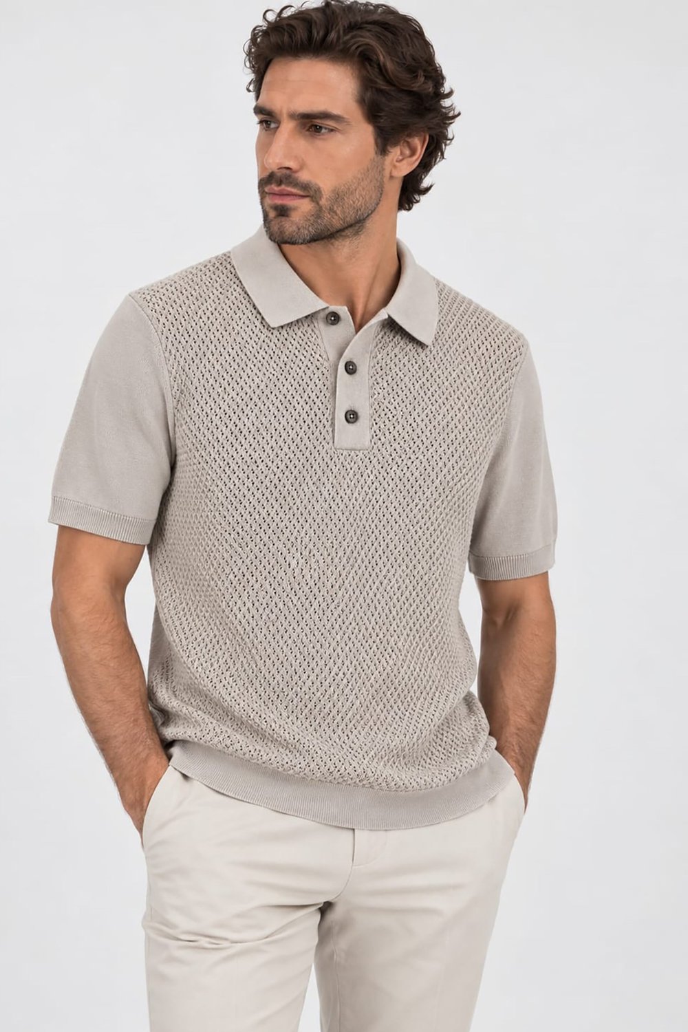 Taş Erkek Polo Yaka Kısa Kollu Triko U04098