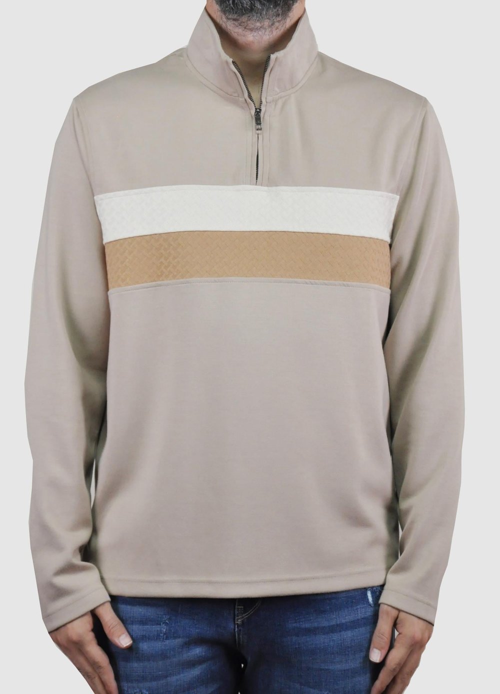 Td Bkr Erkek Fermuarlı Dik Yaka Soft Touch Sweatshirt U007864 RENKLI
