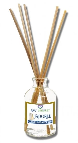 Aşk-ı Sermest Toptan Jaddoree Çiçek Aromalı Bambu Çubuklu Oda Kokusu Reed Diffuser Ortam Kokusu Parfüm, Oval Şişe, 100 mL, 3 Adet
