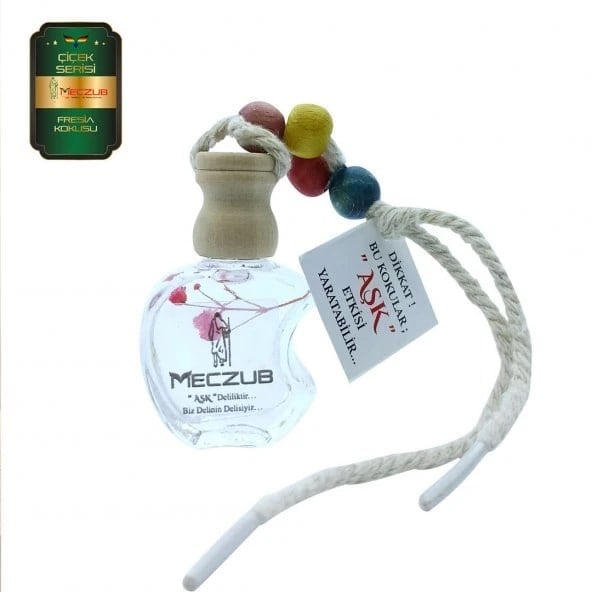 Aşk-ı Sermest Toptan Meczub Çiçek Serisi Fresia Kokulu 10 x 12 ml Elma Şişe Oto Kokusu