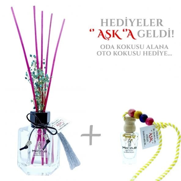 Aşk-ı Sermest Toptan Meczub Fantazi Serisi Beyaz Sabun Kokulu 10 x 120 ml Köşeli Şişe Bambu Çubuklu Ortam Kokusu Reed Diffuser Oda Kokusu