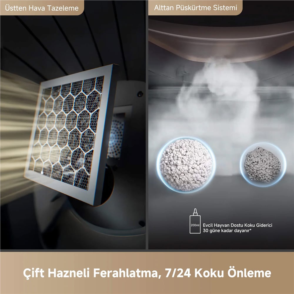 Mova LR10 Prime Akıllı Kedi Tuvaleti Beyaz