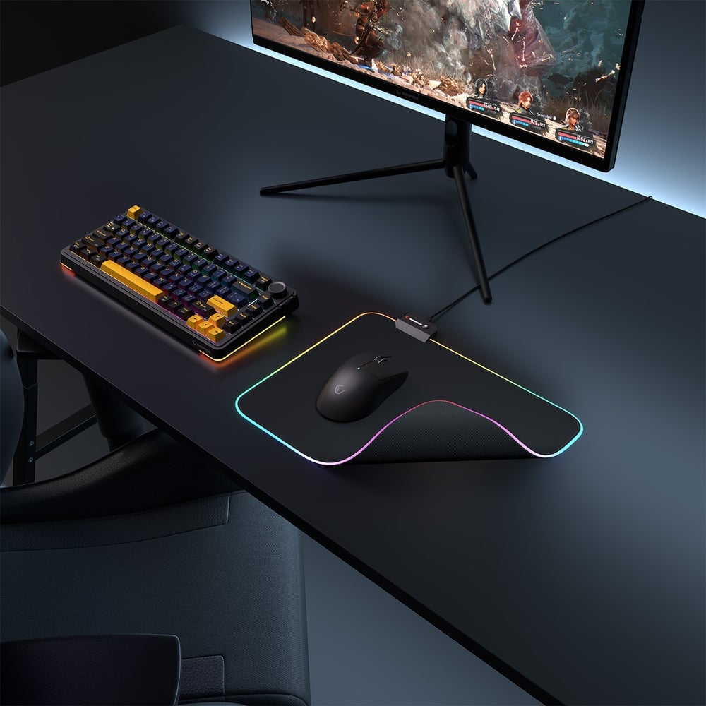 Rampage Pulsar RGB M (MP-21) Siyah 252*328*3MM Rgb Led li Gaming Mouse Pad