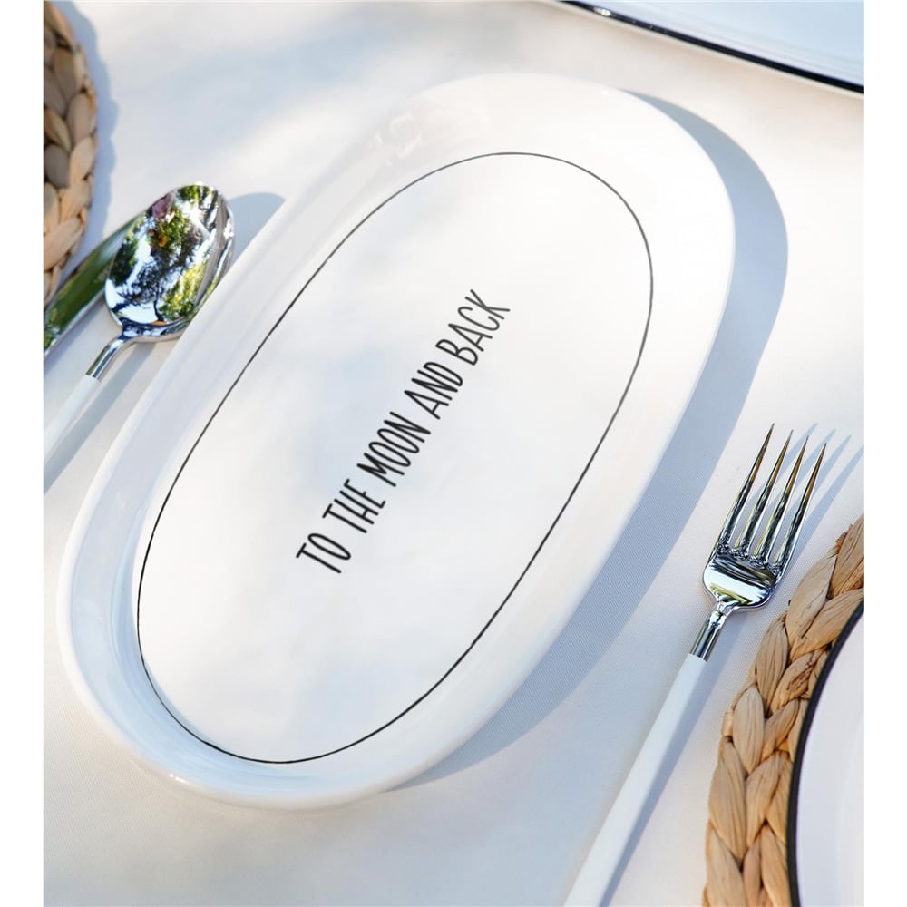 The Mia Daily Tunes Oval Servis Tabağı 2li Set
