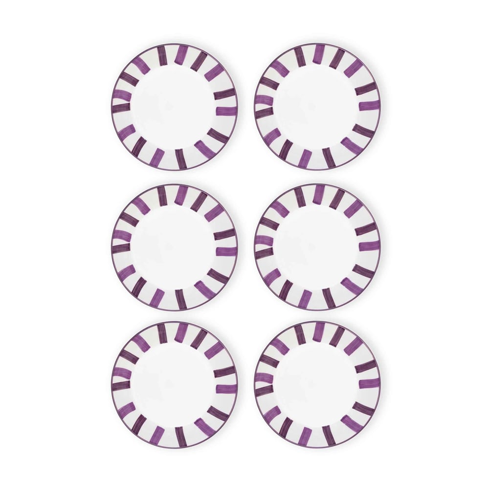 The Mia Joy Yemek Tabağı 6lı Set Mor