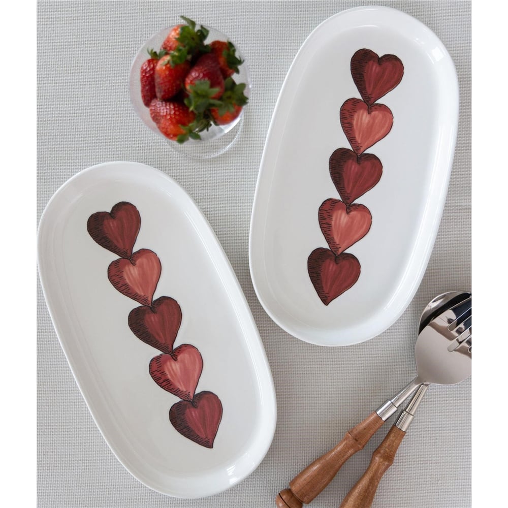 The Mia Luv Oval Servis Tabağı Seti