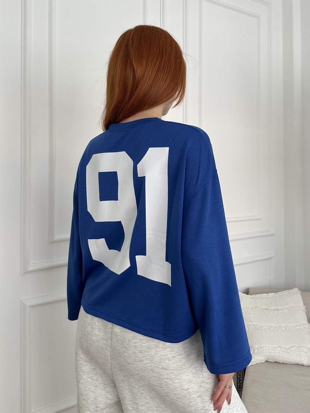91 Baskılı Sweatshirt Saks