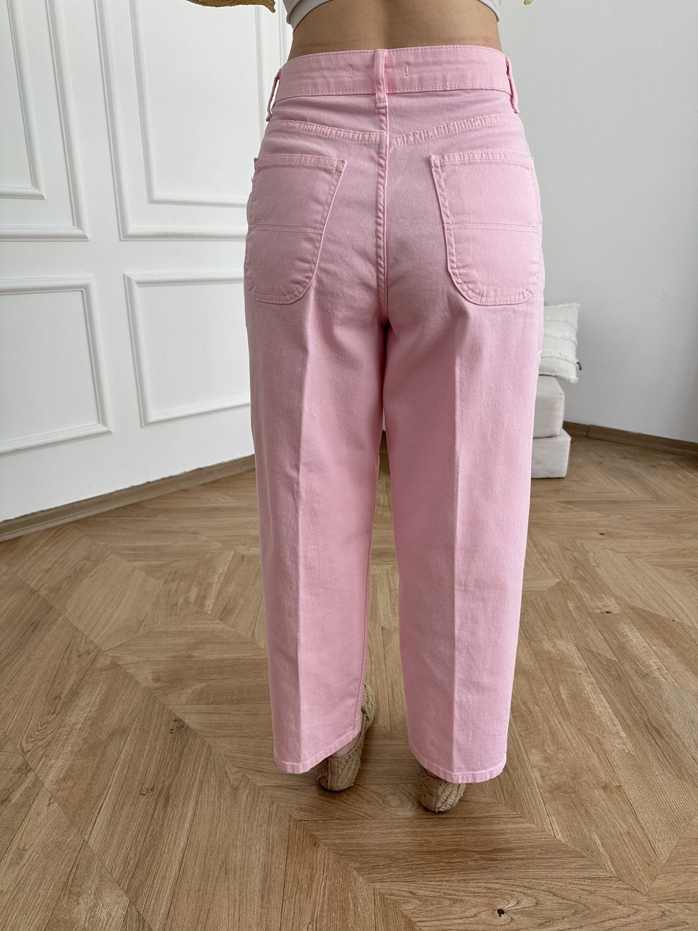 Baggy Kesim Pantolon Pembe