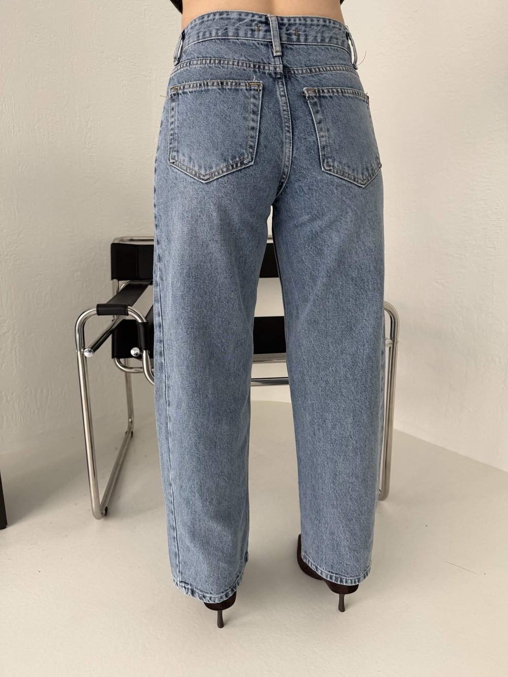 Barrel Jean Pantolon Mavi