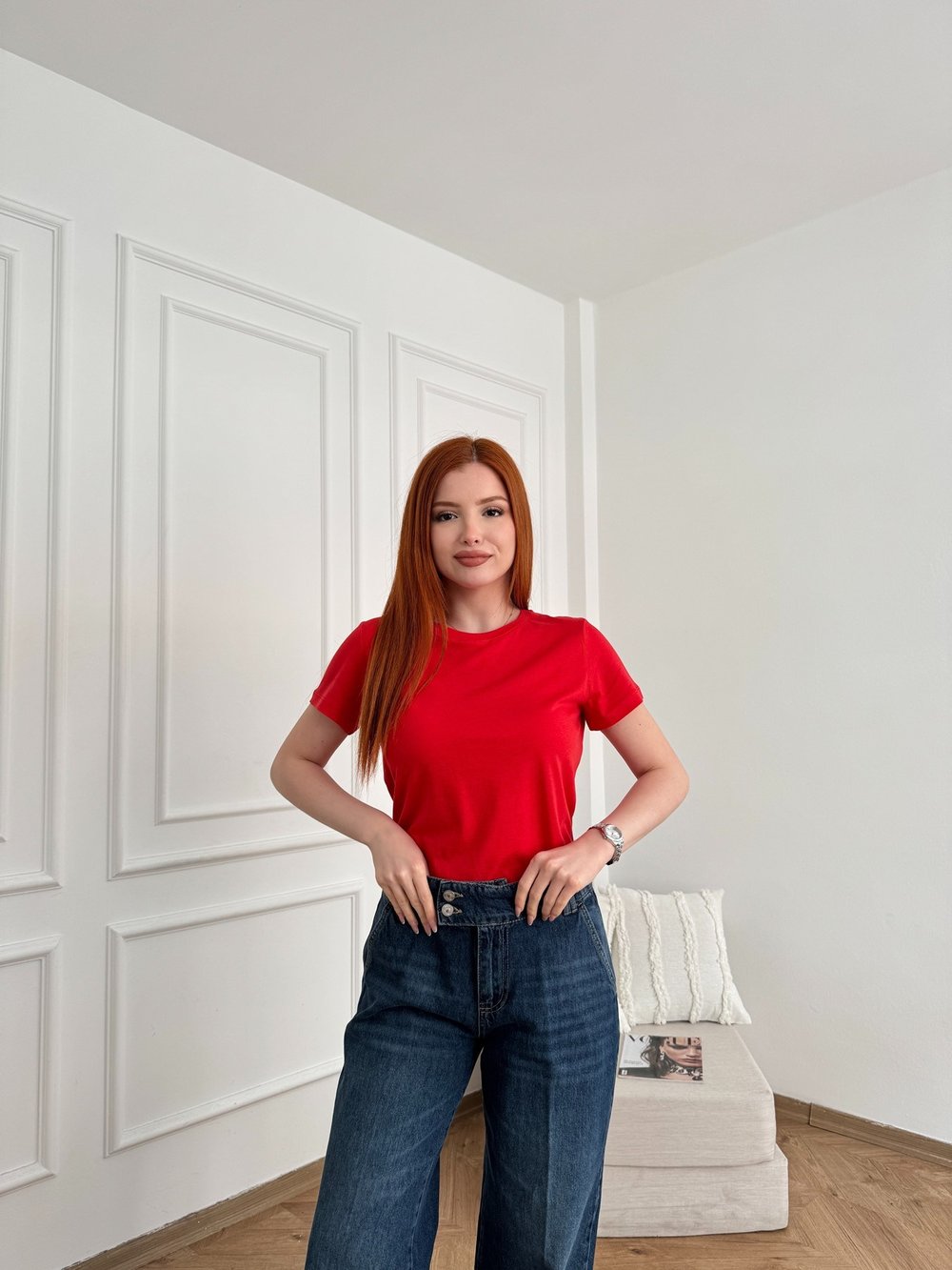 Basic Kısa Kol T-shirt Kırmızı