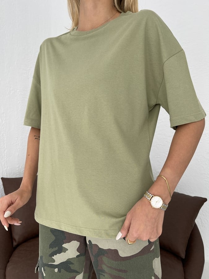 Basic Tişört Haki