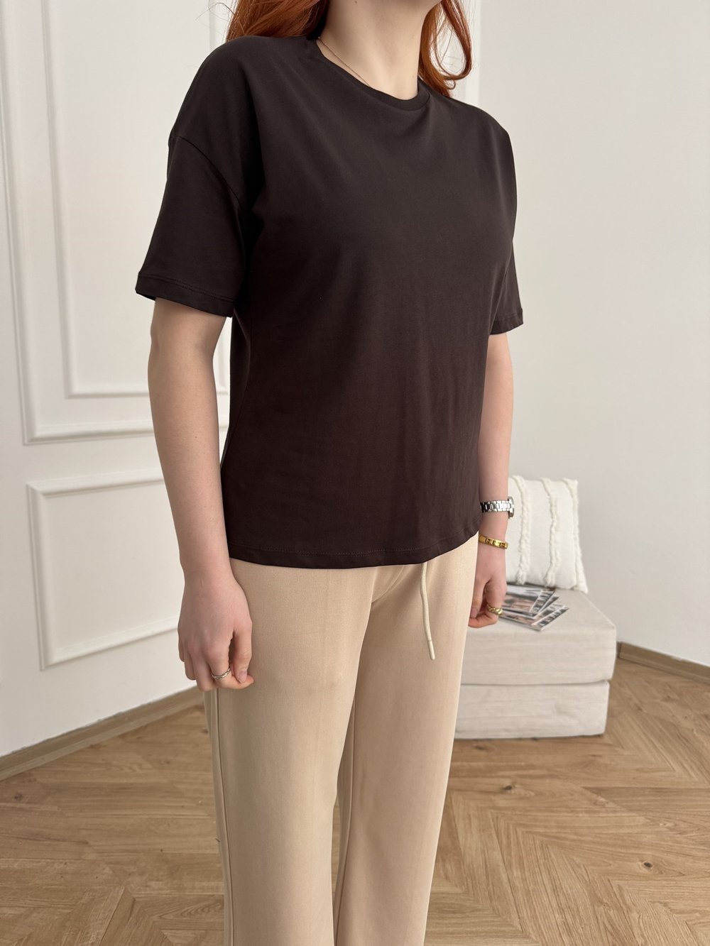 Basic Tişört Koyu kahve
