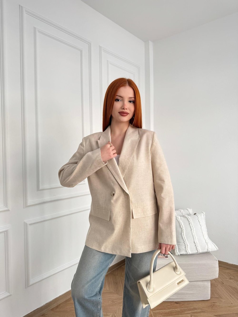 Blazer Ceket Bej
