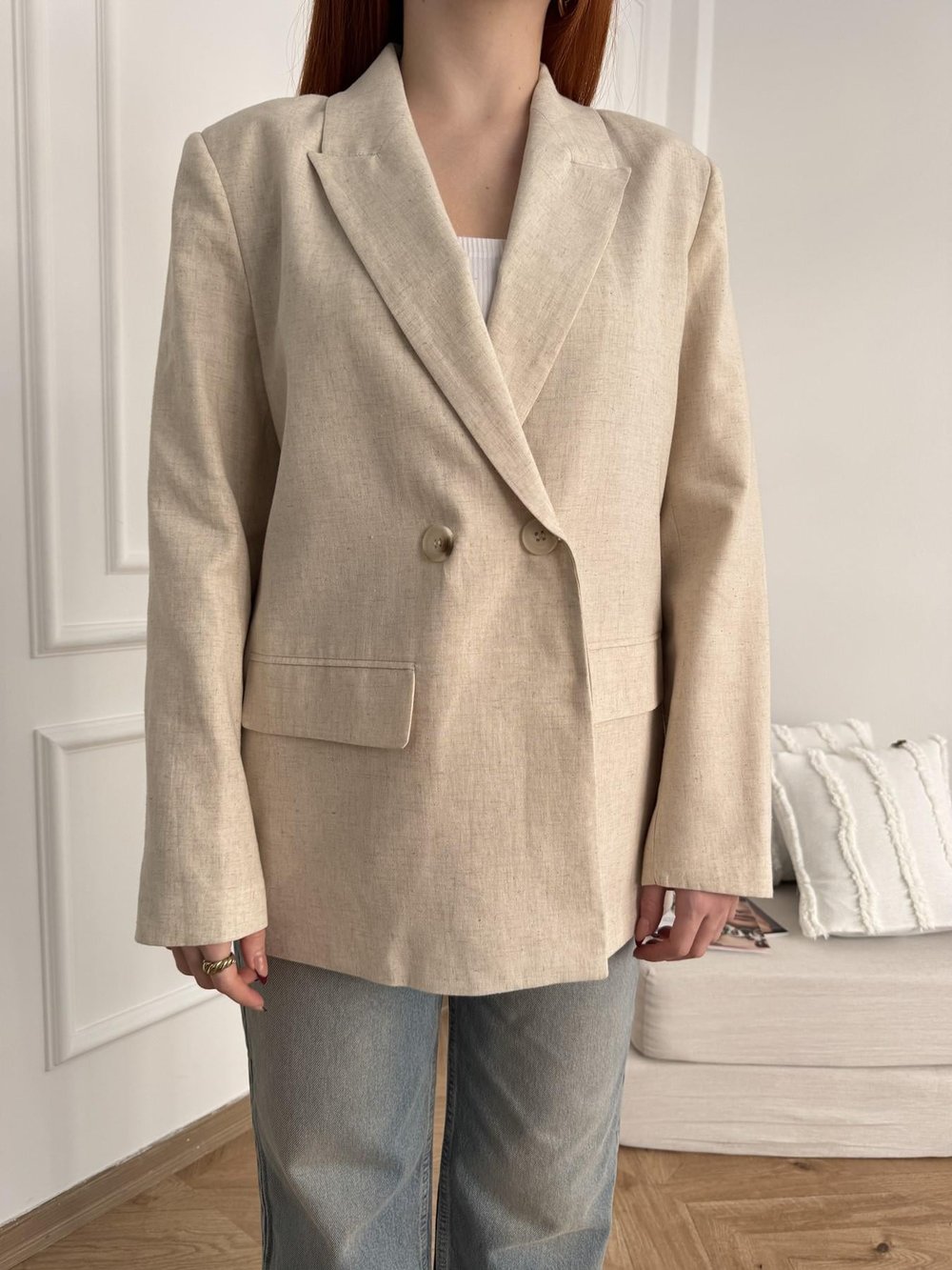 Blazer Ceket Bej