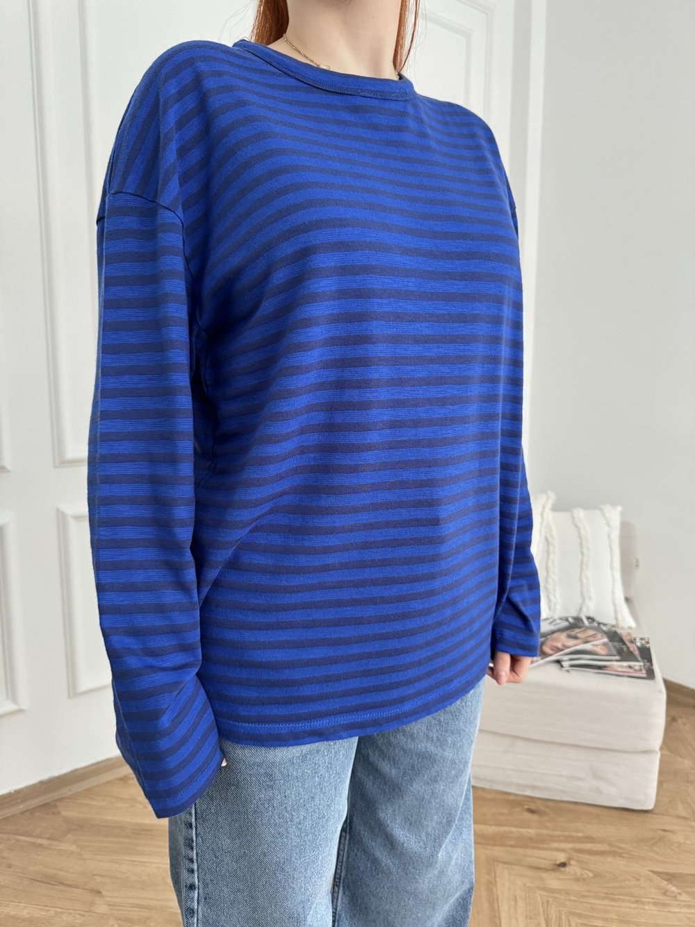 Çizgili Sweatshirt Sax-laci