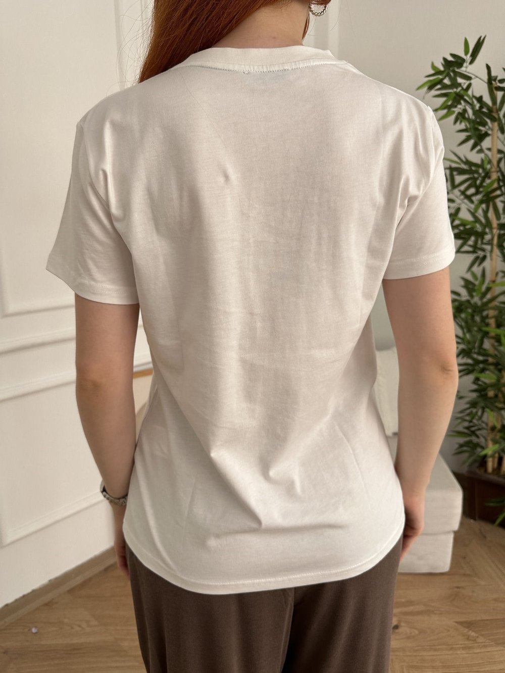Cowboy Romance Baskılı T-shirt Ekru