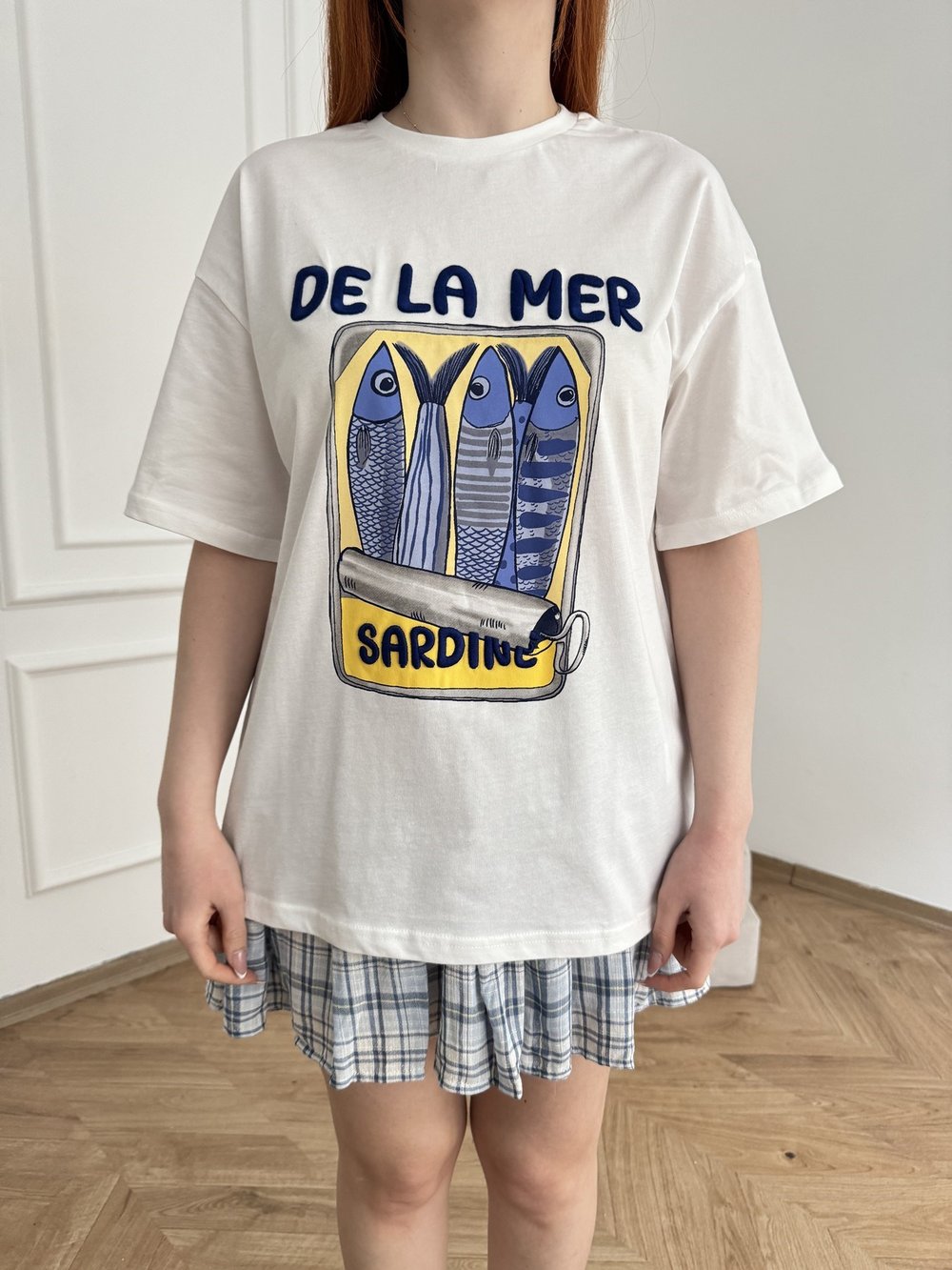 De La Mer Nakışlı T-shirt Ekru