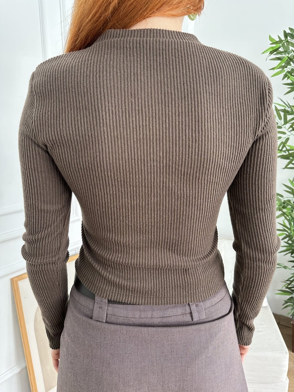 Fitilli Mini Hırka Vizon