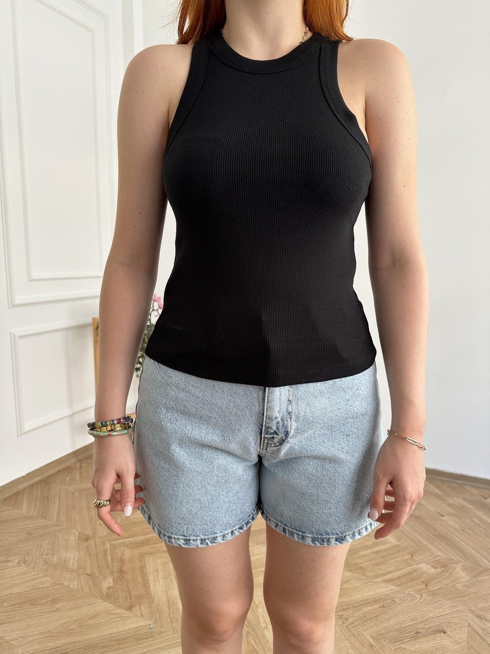 Geniş Biyeli Atlet Siyah