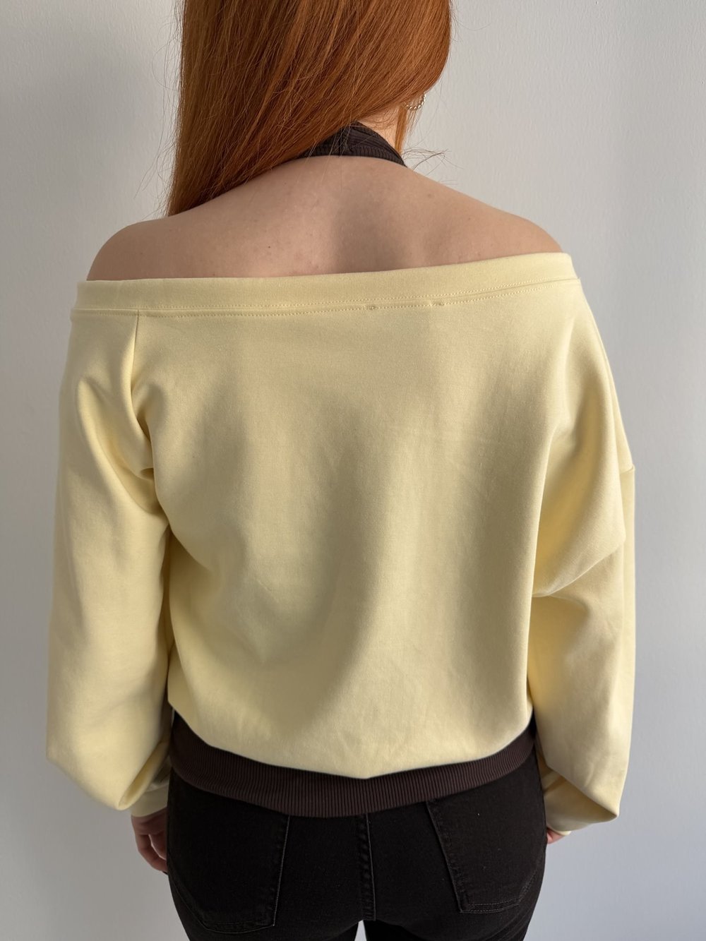 İçi Atletli Sweatshırt Sarı