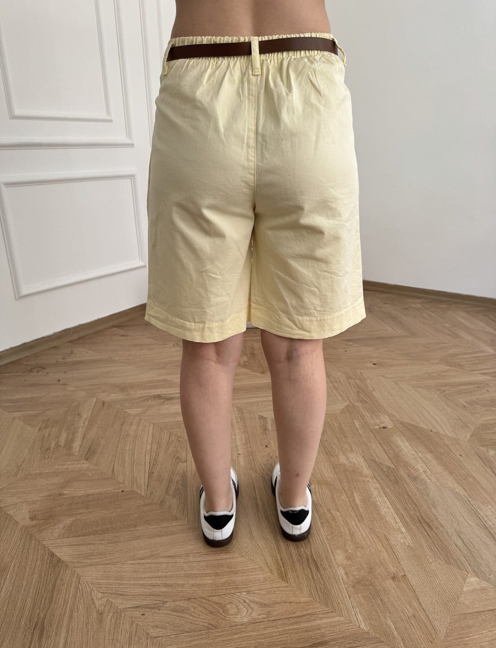 Kemerli Şort Sarı