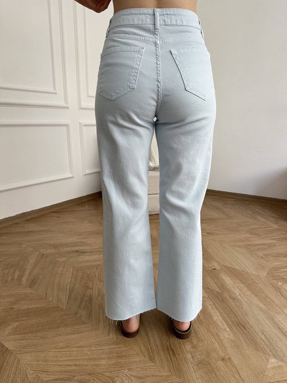 Kesik Paça Jean Bebe mavi
