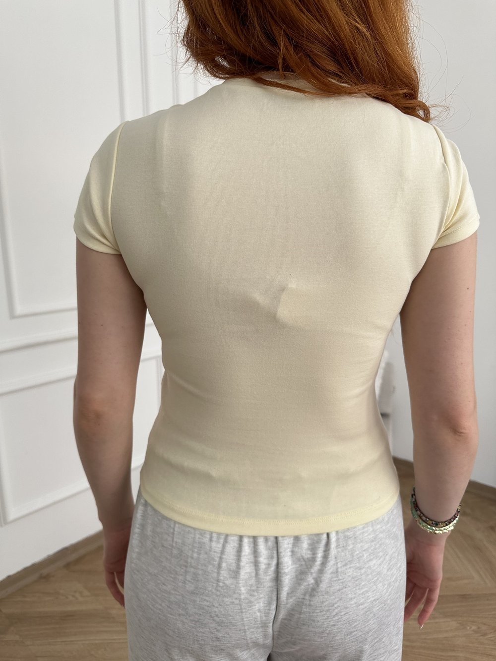Muse Baskılı Taş Detay Slim T-shirt Sarı