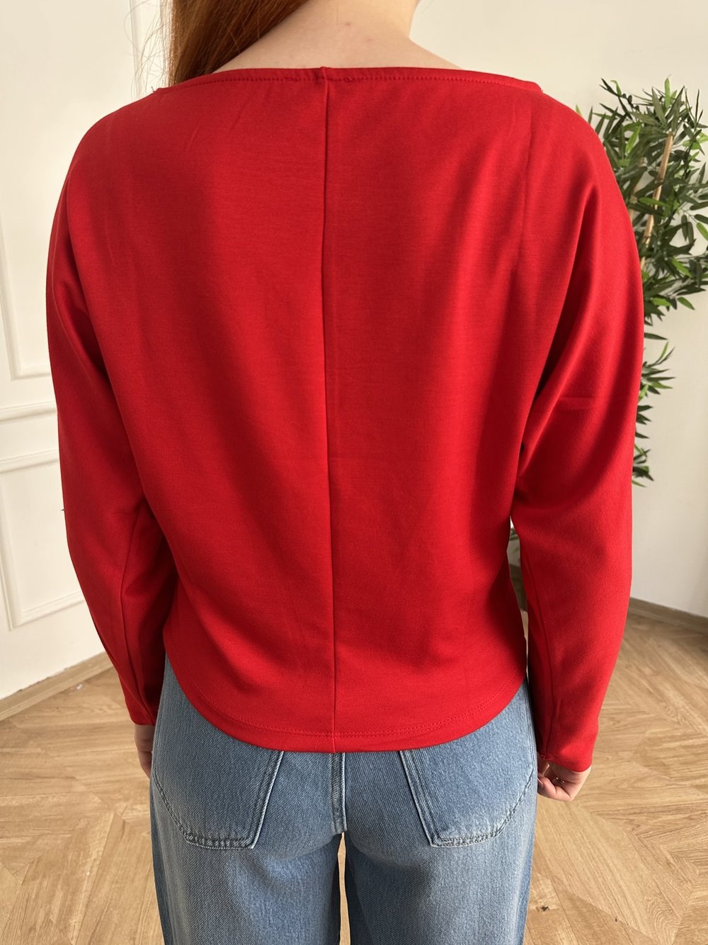 New York 64 Baskılı Sweatshirt Kırmızı