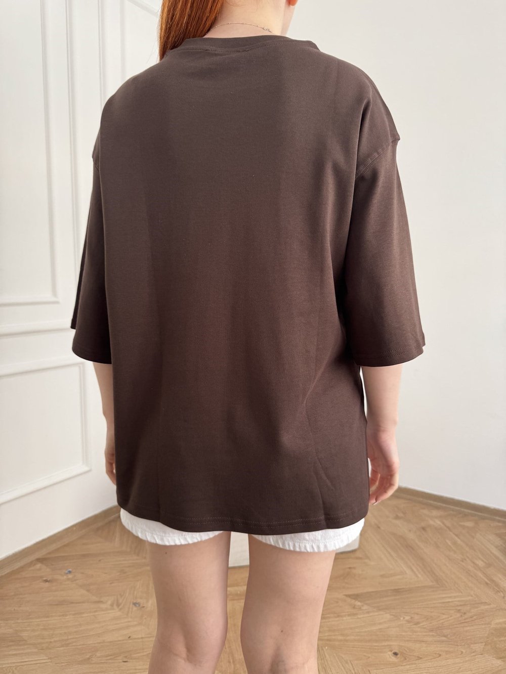 Oversize Basic T-shirt Kahve