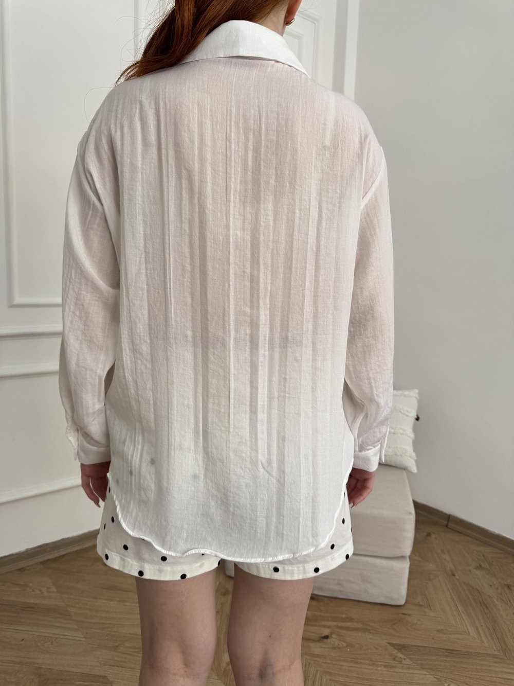 Oversize Gömlek Ekru