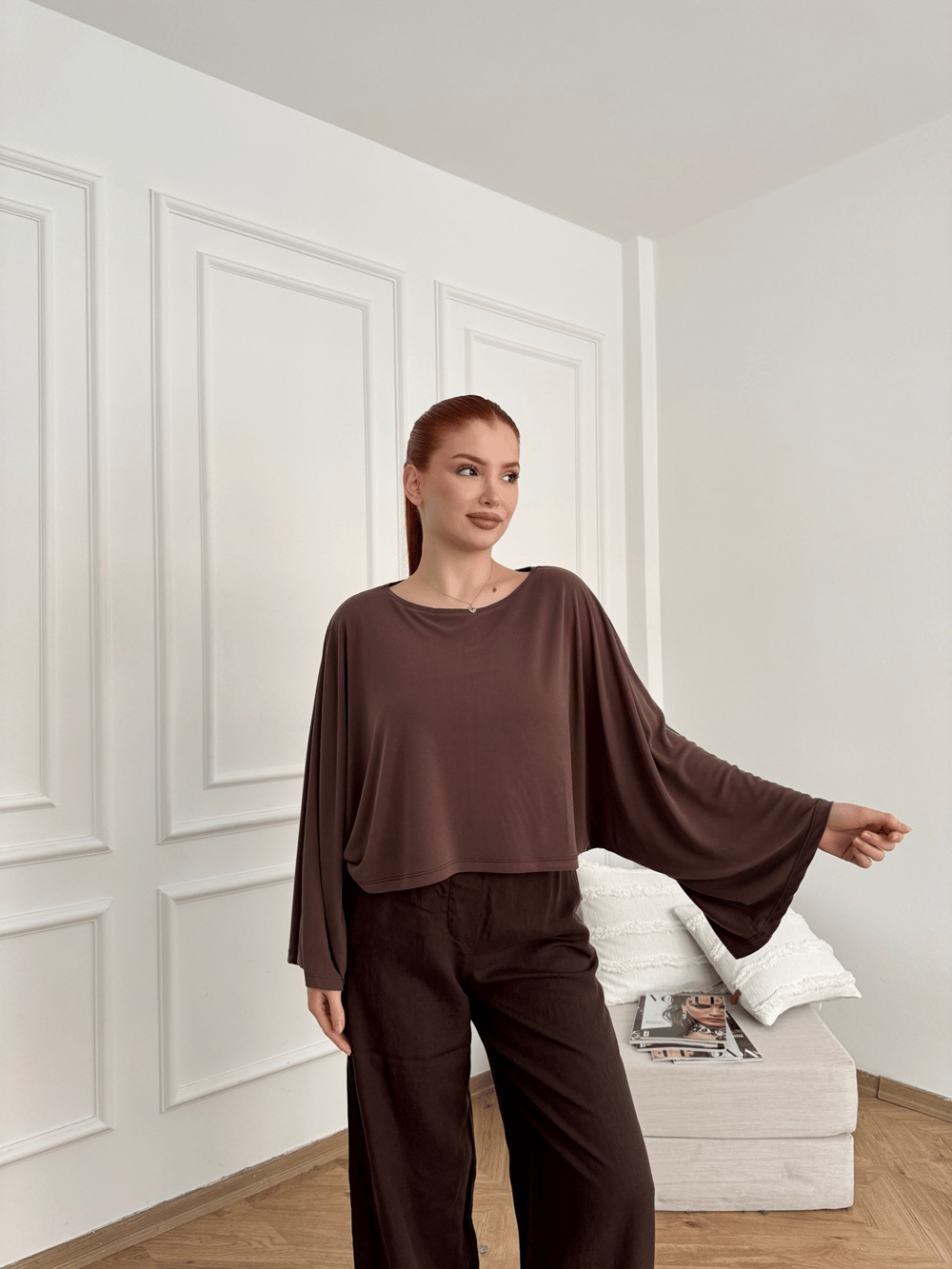 Oversize Sweatshirt Kahve