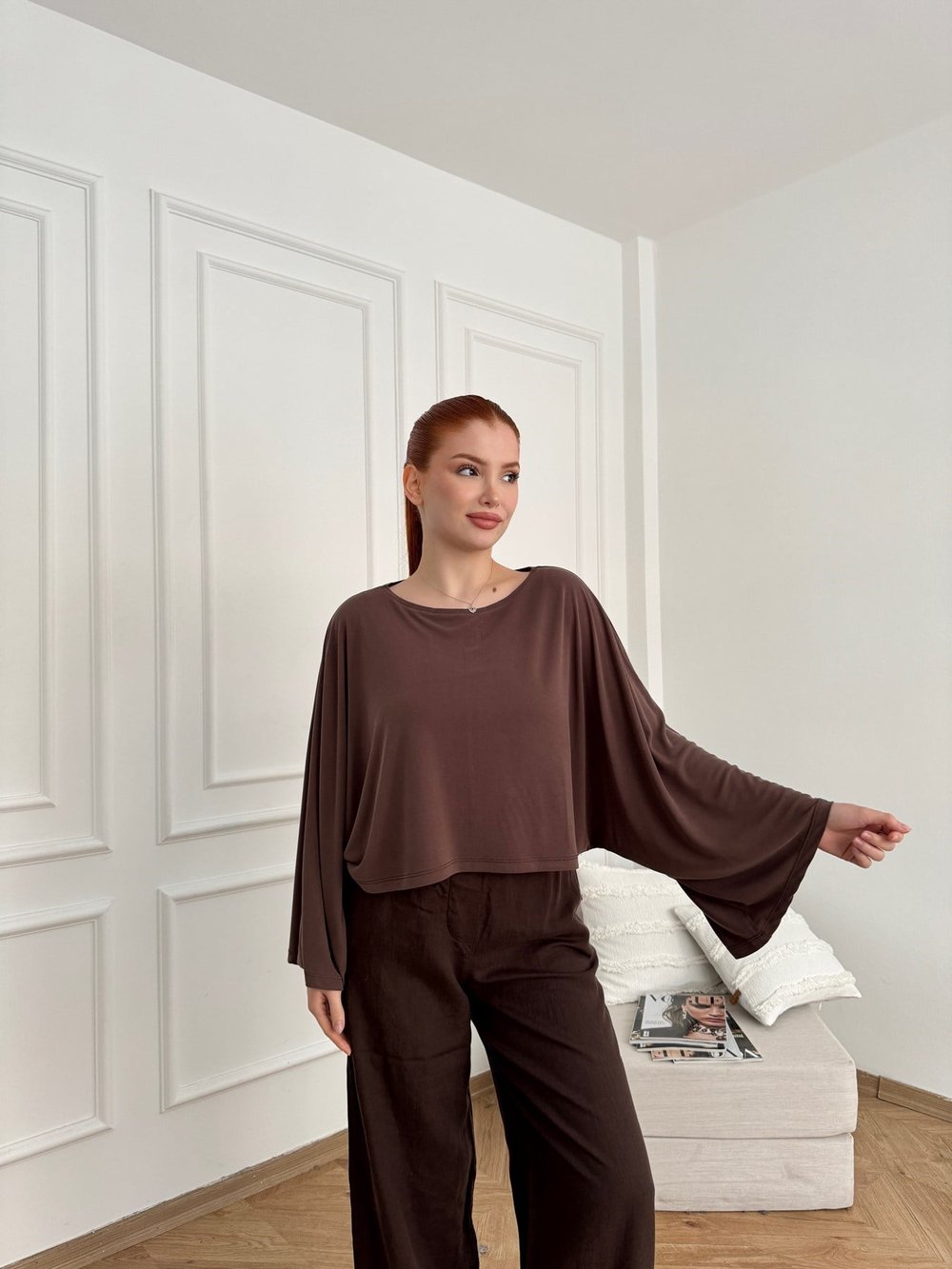 Oversize Sweatshirt Kahve