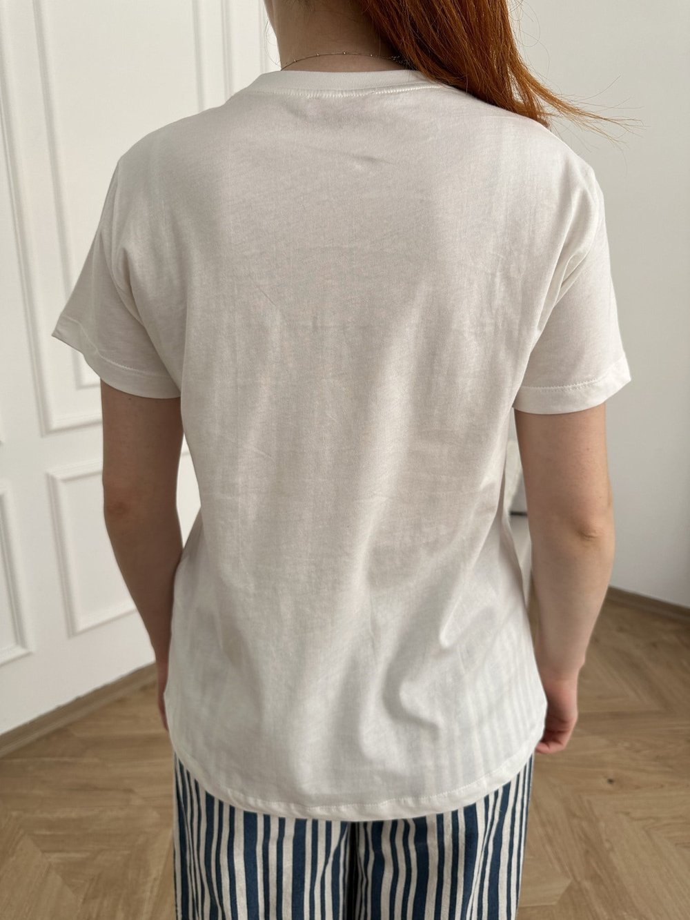 Payetli Limon Nakışlı T-shirt Ekru